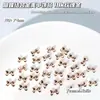 Elegante Aleación de Oro Rosa Joyería para Uñas Mini Pajarita Decoración de Uñas Noble Tridimensional Venta al por Mayor