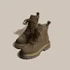 Botas Martin para Mujer 2023 Nuevas Retro Fijación Botas Vaqueras Occidentales Suela Gruesa Elevadas Explosivas Con Cordones Botines Tobilleros Modernos