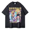 Camisetas Vegeta Lavado Vintage Anime Dragon Ball Camiseta Ove
