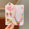 Conjunto de joias infantis presilha brincos colar anel fofo caixa de presente de aniversário para menina acessórios de cabelo de princesa sereia