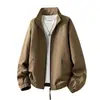 NASA SOBRE Chaqueta de Cuello Alto Tallas Grandes para Hombre, Abrigo Casual Básico Simple Holgado de Otoño, Extra Grande