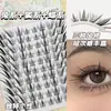 Pestañas Postizas Little Genius Estilo Zorro Alargadas con Ala Recomendación para Principiantes Pestaña Postiza de Tallo Duro Simulación Natural Gruesa Rizada Extensión de Cola de Ojo