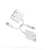 Adaptador de Áudio Digital Tipo-C para 3,5mm Duas em Uma Cabo Adaptador de Carregamento Rápido Pd Compatível com Fone de Ouvido de Chamada