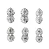 Beibeifu Cristal Blanco Natural Mortero Piezas Talladas Agujero Pasante Piezas Pequeñas Accesorios para Joyería DIY Al por Mayor
