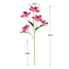Flores Artificiales para Decoración de Bodas, Arreglo de Escena para Salón de Bodas, Arreglos Florales de Techo y Piso, Tallo Único de Orquídea Phalaenopsis Impreso en 3D de 5 Cabezas