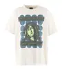 2024 Moda Americana Hip-Hop Marca Nova Retrô Lavada Velha Figura Solta Versátil Gola Redonda Manga Curta Camiseta para Homens e Mulheres