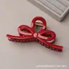 Pinza de Pelo Grande con Lazo Rojo Pinza de Garra Pinza para la Parte Posterior de la Cabeza Pinza de Tiburón Accesorios para el Cabello con Ambiente de Año Nuevo Venta al por Mayor