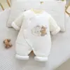 Ropa de Mariposa para Recién Nacidos 120g Pelele Acolchado Para Recién Nacidos Body Asimétrico con Broches Ropa de Abrigo Ropa de Algodón Ropa de Otoño e Invierno