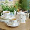 Conjunto de chá de estilo europeu terno Conjunto de cafeteira Pequeno luxo britânico xícara de chá da tarde jogo de chá copo de água doméstico terno de chaleira