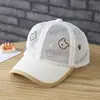 Adorable Gorra de Malla con Bordado de Oso para Niños Protección Solar Nuevo Verano Ligera Gorra de Béisbol Dibujo Animado Japonés Coreano Gorra de Pico de Patito Transfronterizo