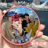Espejo Pequeño para Fotografía de Viajes, Espejo Redondo Pequeño para Registrar Huellas de Viaje Selfie, Accesorio de Fotografía de Mano, Herramienta de Fotografía de Viajes