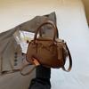 Bolsa Roja Portátil con Lazo Estilo Coreano para Mujer 2025 Primavera Nueva Moda Bolso Cuadrado Pequeño Combinable Bolso Cruzado Bolso de Año Nuevo