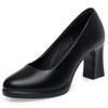Zapatos Formales de Trabajo Versátiles de una Pieza Envío Directo Negro Ropa de Trabajo Versátil Tacones Altos para Combinar con Trajes Zapatos de Cuero Zapatos Individuales Zapatos para Entrevista de Mujer