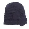 Gorro de lana de otoño e invierno para bebé europeo y americano, gorro de color liso cómodo con lazo para niños, gorro de bebé