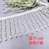 Colgantes de perlas hechos a mano con borlas y encaje, textiles estilo Hanfu étnico, accesorios para cortinas y ropa, cuentas colgantes