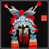 Casco de Mariposa Corona de Fénix de Ópera Casco de Sombrero de Ópera de Pekín Ópera de Henan Casco de Princesa Casco de Mulan Casco de Hu Sanniang Adorno para la Cabeza