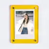 Moldura de Foto Magnética Acrílica Colorida para Instax Fotos de Viagem Cartões Mini Fotos DIY Moldura de Exibição Magnética para Geladeira Venda por Atacado