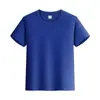 Camiseta infantil de manga curta e gola redonda com estampa, ideal para jardim de infância, uniforme escolar, com impressão personalizada de logotipo e bordado.