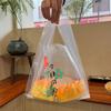 Saco de embalagem plástico transparente descartável Food Fast Food Takeaway saco de embalagem cofre portátil saco de compras conveniente