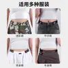 Cintos Específicos para Treinamento Militar para Homens e Mulheres, Adequados para Adolescentes, Estudantes Universitários e Estudantes do Ensino Médio, com Design Camuflado Elástico e Ajuste Regulável