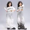 Fantasia de Dança Jazz para Meninas Tendência Cool Fashionável Nova Roupa de Performance Estilo Street Dance Infantil Grupo de Jazz