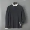 Baicai Rong 2026 Nuevo Suéter de Lana para Hombre Otoño/Invierno Cuello Semi Alto Casual Cálido Base de Punto para Negocios