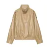 2026 Primavera Novo Produto Moda de Rua Feminina Europeia e Americana Cruzamento de Fronteiras Gola Alta Jaqueta de Couro Sintético W04 19065