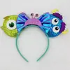 Faixa de Cabelo Estilo Desenho Animado Infantil Transfronteiriça Monstros S.A. Verde Mickey Menino de Olhos Grandes Fantasia Animal
