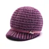 Sombrero de Otoño e Invierno para Mujeres de Mediana Edad y Mayores, Gorro de Lana Tejido para Abuela, Señora Mayor, Protección contra el Frío, Calidez, Más Terciopelo, Grueso, Gorro de Lana para Mamá