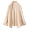 Novo Casaco de Cashmere Puro com Padrão de Diamante para Outono e Inverno Aquecimento e Proteção contra o Frio Feminino Simples Macio Amigo da Pele Versátil Cachecol de Cashmere Puro