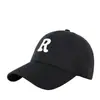 Gorra de béisbol de red fina con visera rígida para primavera y verano, gorra deportiva clásica con logo R para hombre y mujer, gorra de ocio versátil con cierre de velcro