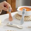 Mestre Mengmeng Desenho Alpaca Infantil Silicone Colher Macia Bebê Neonatal Alimentação com Água Colher Pequena Colher de Alimento Complementar Infantil