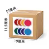 Tinta lavable para huellas dactilares para niños, almohadilla de tinta de palma, almohadilla de tinta para pintura de dedos de jardín de infantes, almohadilla de tinta colorida para huellas dactilares