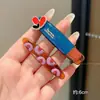Presilha de Cabelo de Alto Padrão Coreana para Mulheres Presilha de Lã Estilo Retrô Outono Inverno Presilha para Franja Presilha Fofa de Coração Acessórios de Cabelo Adorno de Cabeça