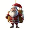 Pingente de Papai Noel de Natal Produto Novo Transfronteiriço Acrílico Plano Pingente para Espelho Retrovisor de Carro Enfeites Pendurados para Festa