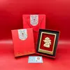 Colgante redondo bañado en oro juego de caja de regalo múltiples patrones disponibles recuerdo para festivales y viajes con coche regalo para actividades llavero colgante