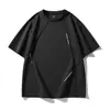 Enbu Verano Nueva Camiseta de Manga Corta para Hombre Estilo Coreano Moderna Talla Grande Cuello Redondo Japonesa Holgada de Media Manga Top para Hombre