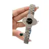 Soporte de Envío Directo Trébol de Cuatro Hojas Completo de Diamantes Nicho Lujo Ligero Tendencia de Moda Correa de Acero Reloj de Cuarzo para Mujer Reloj Deichka