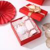 Caja de Regalo de Dulces para Boda de Año Nuevo, Caja de Regalo de Recuerdo, Cubo Cuadrado, Caja de Regalo para el Día de San Valentín, Accesorios para Bodas, Estampado Dorado