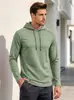 Estação Independente Transfronteiriça Masculina Outono e Inverno com Capuz Manga Longa Roupa Esportiva Secagem Rápida Respirável Top para Corrida Moletom para Treinamento Físico