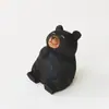 Pesca-Temática Animales Pequeños Hecho a Mano Puro Madera Maciza Tallado Artesanías de Madera Decoración Creativa para el Hogar para Sala de Estar y Escritorio de Oficina