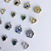 Accesorios de Aleación DIY al por Mayor Colgantes Coloridos Incrustados con Pedrería Pulseras Collares Incrustados con Circonita Pequeños Dijes Accesorios de Joyería