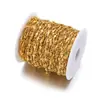 Cadena de Estrella de Cinco Puntas de Acero Inoxidable Cadena de Estrella Chapada al Vacío en Oro de 18 Quilates Accesorios de Joyería para Collares y Pulseras DIY Transfronterizos Venta al por Mayor