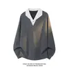 2026 HT26419 Sudadera Modificada de Base Blanca Larga Talla Grande Falsa de Dos Piezas M-5X HW261201-Especial P31