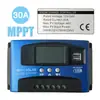 Controlador de Carga Solar MPPT 100A 60A 30A, Regulador Inteligente para Panel Solar de 12V/24V con Pantalla LCD Ajustable, Puerto USB Dual, Configuración de Temporizador, Parámetros Automáticos, Maximiza la energía y mejora la eficiencia