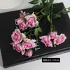 Simulação ramo único tecido de seda multi-cabeça folha quebrada rosa pequena retrô casa hotel decoração local de casamento layout rosa