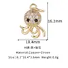 Venta Caliente Transfronteriza Chapado en Cobre Oro Real de 14K Serie Océano Caracola Tortuga Colgante Microincrustado de Circonita Accesorios para Joyería DIY