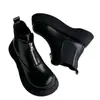 Venda Quente Outono Inverno 2026 Novo Estilo Estilo Britânico Botas Martin Botas Curtas Femininas Bico Redondo Sola Grossa Botas Aumentadoras de Altura Botas de Cano Feminino