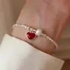 Pulsera Popular Nueva de Shijia Pearl para Niñas, Doble Capa, Lujo Ligero, Nicho, Exquisita, Perla Francesa, Pulsera de Plata de Ley