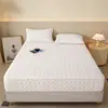 Sábana bajera acolchada de terciopelo de cristal grado A, seis lados, protector de colchón lavable a máquina, apto para colchones Simmons